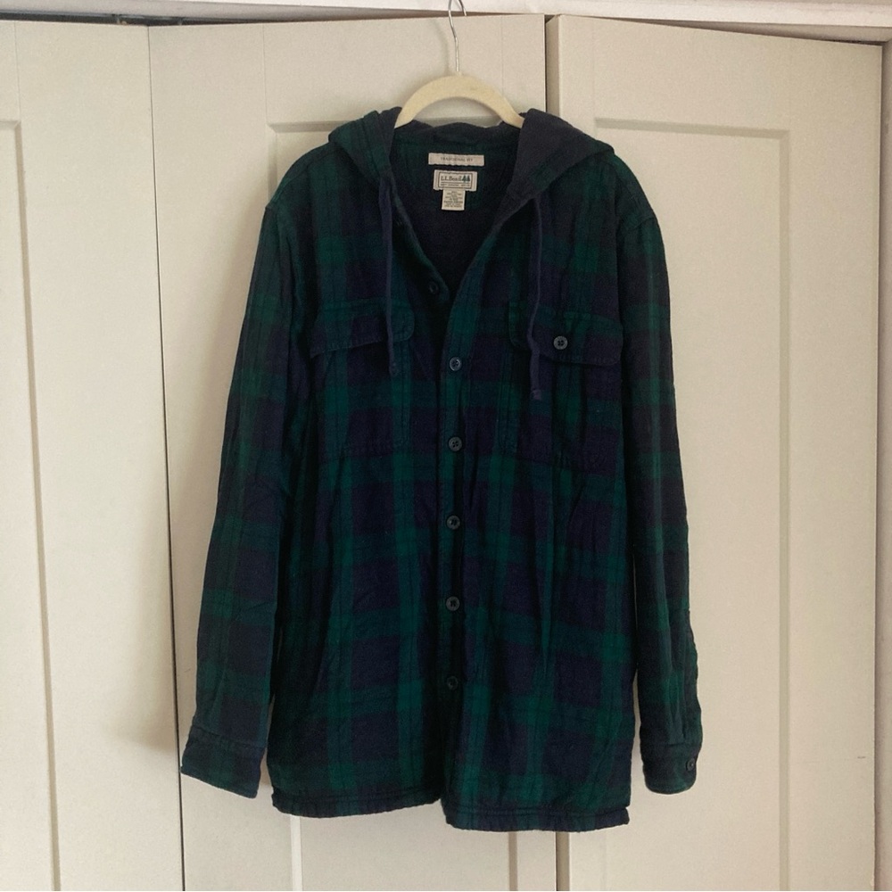 Fleece Lined Flannel Hoodie